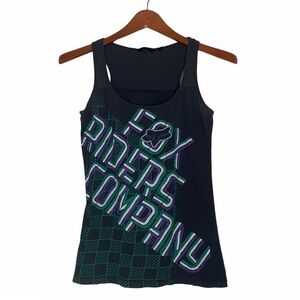 Fox racer back graphic tank top gray x small